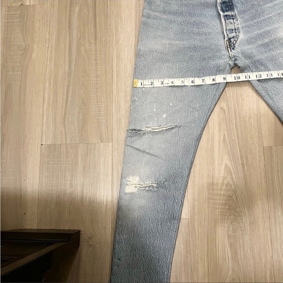 Redone vintage levi’s 501 high rise skinny jeans cropped - Picture 11 of 13